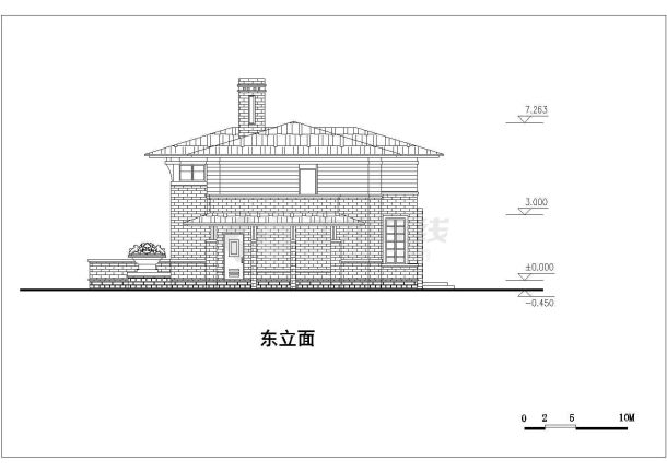 某地两层个人别墅楼建筑设计方案图-图二