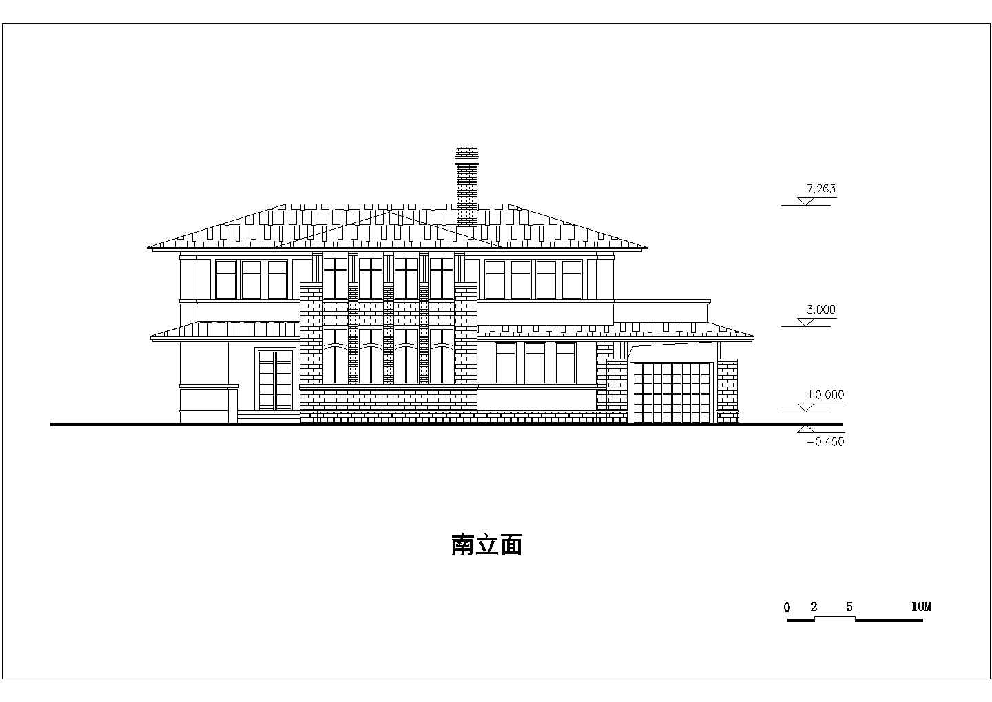 某地两层个人别墅楼建筑设计方案图
