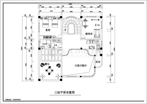 某地区小别墅全套装修图（共11张）-图二