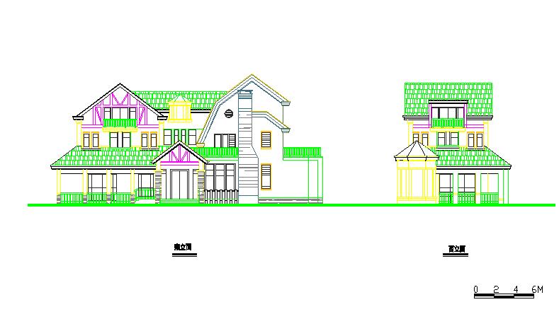 某地3套美式高档别墅建筑设计户型图
