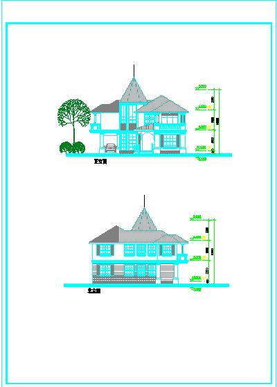 某地5套独栋自建房屋建筑设计方案图_图1