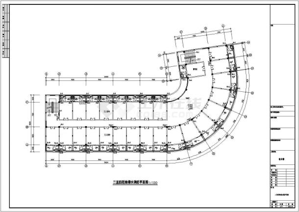 某地整套住宅楼建筑给排水设计施工图-图二