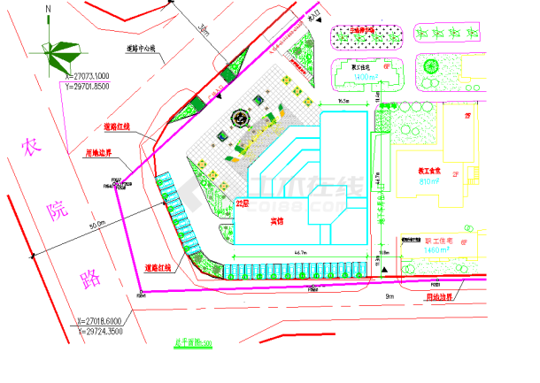 某地宾馆建筑设计方案图纸（共7张）-图二