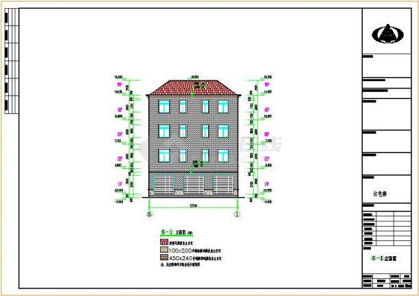 带门面房、露台商住两用四层自建房屋建筑设计图-图二