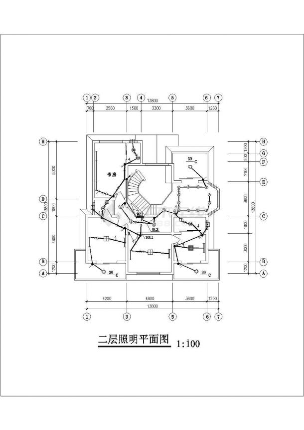 某地二层砖混结构农村别墅给排水设计施工图-图一