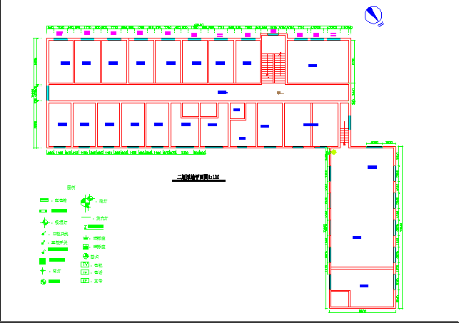 某城市小型办公楼装修设计平面图纸_图1