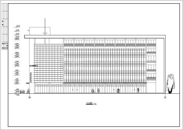 框剪结构商务楼建筑结构图（全集）-图二