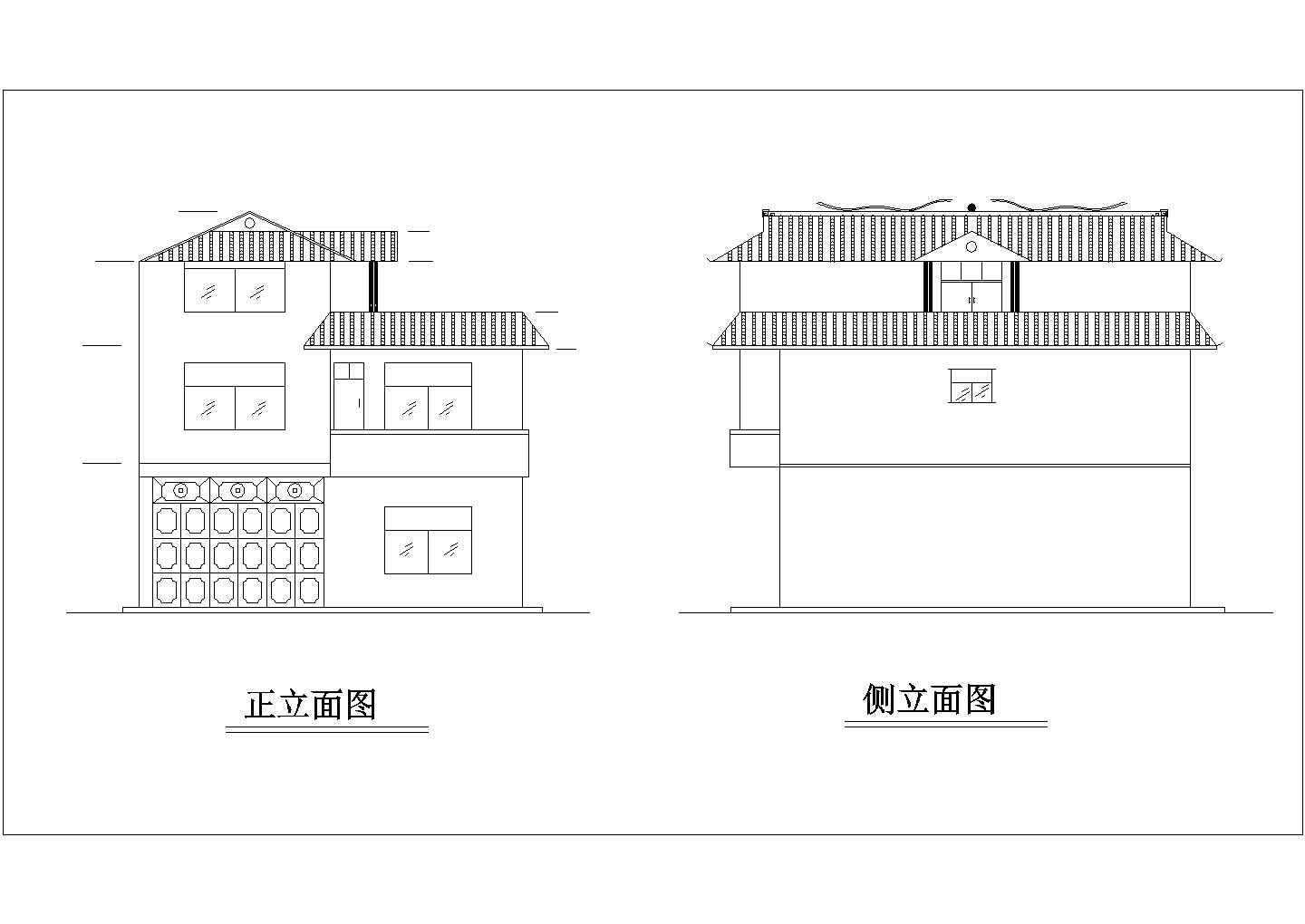 某地简单大方三层新农村房屋建筑户型图