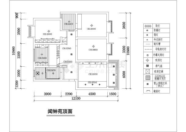 某城市小区小型住宅家装装修设计图纸-图二