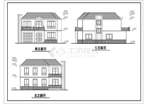 某地两层实用农村房屋建筑设计方案-图一