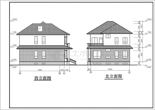 某地带地下室小型自建房屋建筑施工图-图二