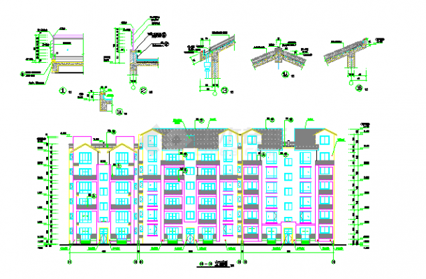 某地区复式住宅楼设计施工方案图纸-图一