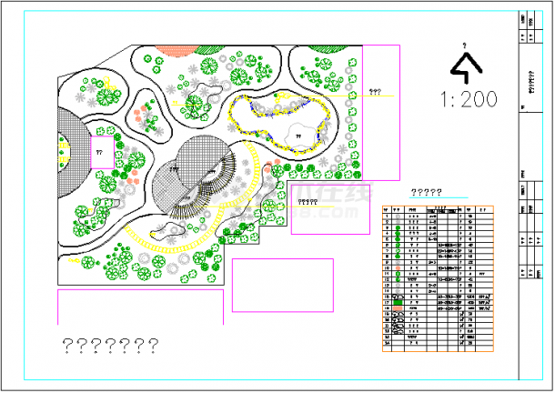 某村镇公园规划设计施工图纸（全集）-图二