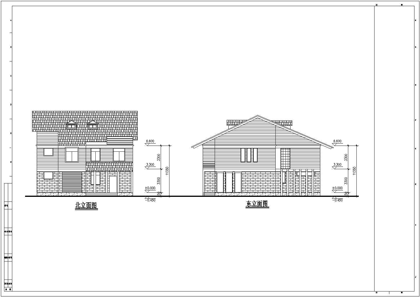 美观带阁楼二层半农村房屋建筑方案图