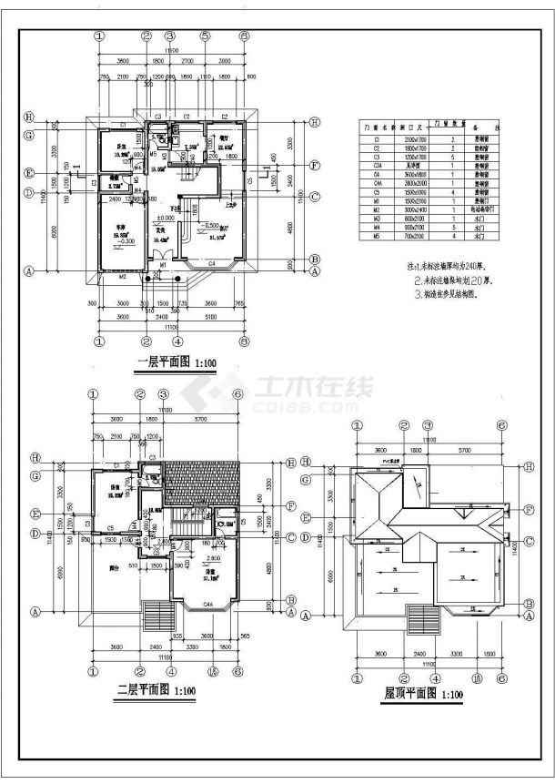 某地独立式二层新农村自建房屋建筑设计图-图二