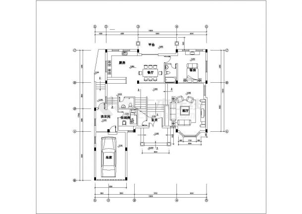 某地独栋清新风格自建房屋建筑施工图-图二