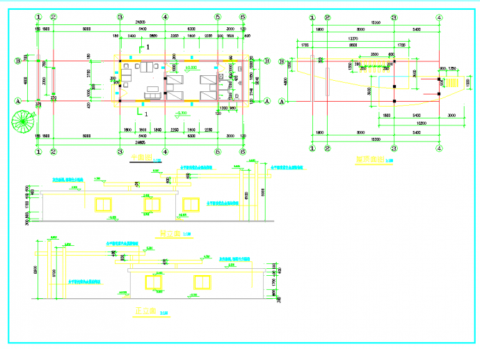 某地厂区大门施工图（含设计说明）_图1