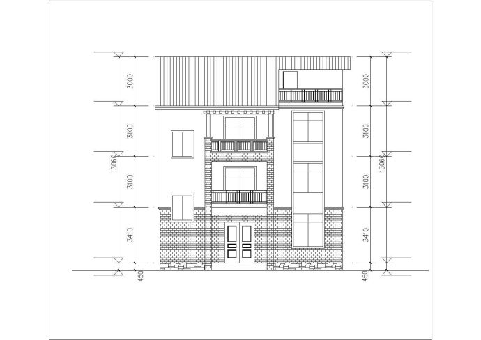 某地市乡村风格别墅建筑设计施工图纸_图1