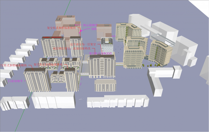 小规模现代风格上海住宅区su模型_图1