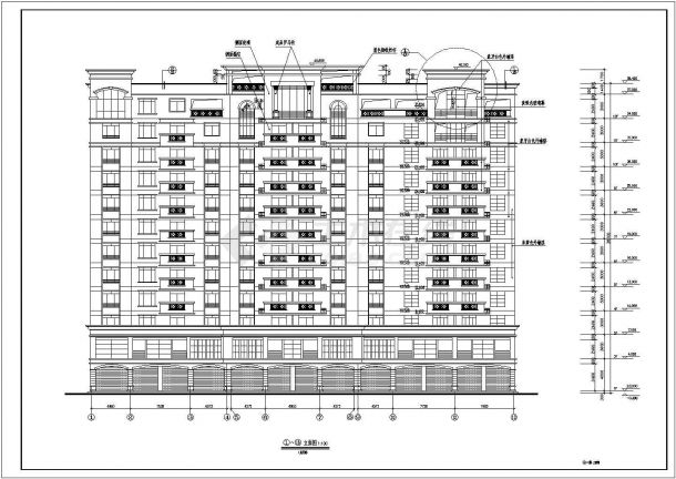 某高层商住楼设计施工图纸（全集）-图一