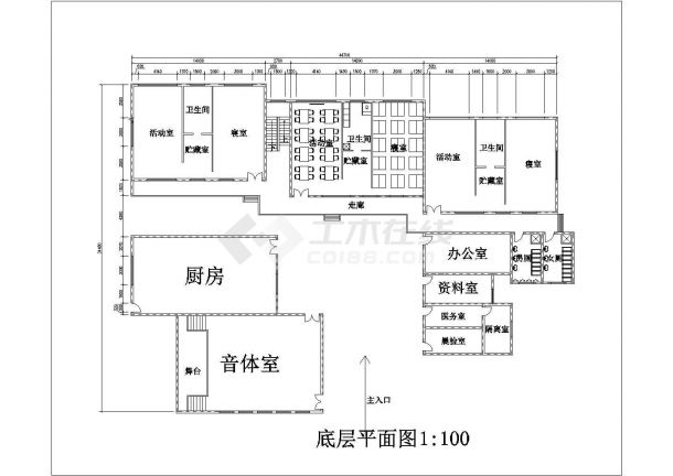 陇南某地区精致幼儿园建筑施工图（全套）-图一