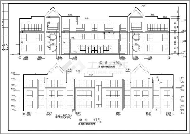 某地区大型小区幼儿园建筑施工图（全套）-图一