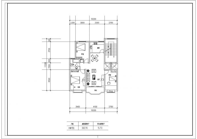某地经典私人别墅建筑施工户型方案图_图1