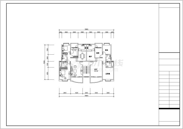 某市户型居住建筑平面图纸（全套）-图一