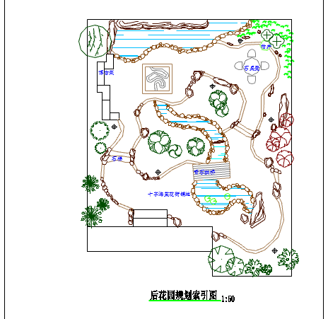 某地小型私家庭园园林景观设计图（共2张）-图二