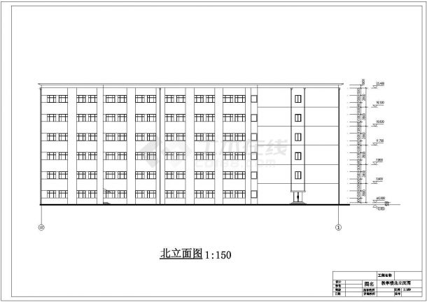 六层砖混结构教学楼全套施工设计图纸-图二