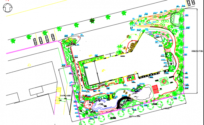 某地样板房小型园林环境详细设计图纸_图1