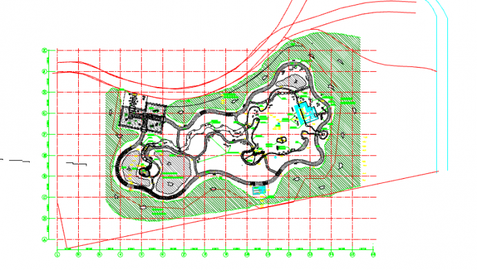 某地日本式小型园林景观绿化设计图_图1