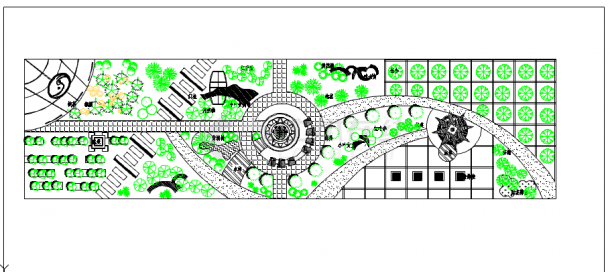某地小型入口园林景观设计施工详图-图一