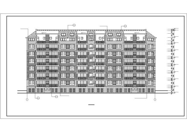 某市六层砖混结构住宅楼建筑设计施工图纸-图一