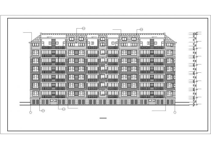 某市六层砖混结构住宅楼建筑设计施工图纸_图1