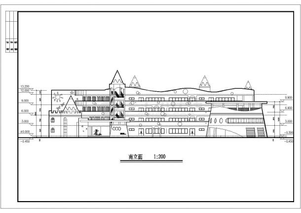 皖北某地区大型住宅区幼儿园建筑施工图-图一