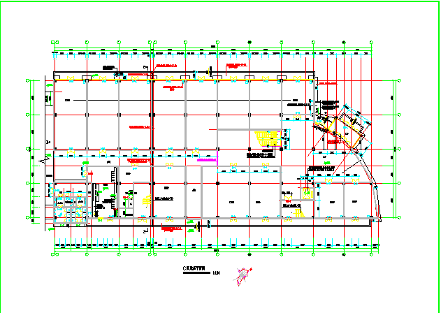 某地某大型商场建筑设计施工总图纸_图1