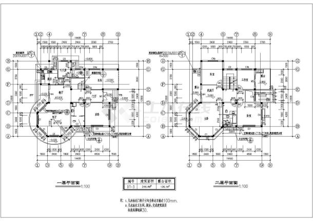 某地后现代三层漂亮精美别墅建筑设计图-图一