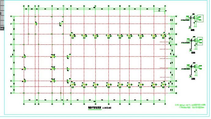 某地钢混结构东风4S店钢结构施工图（含设计说明）_图1