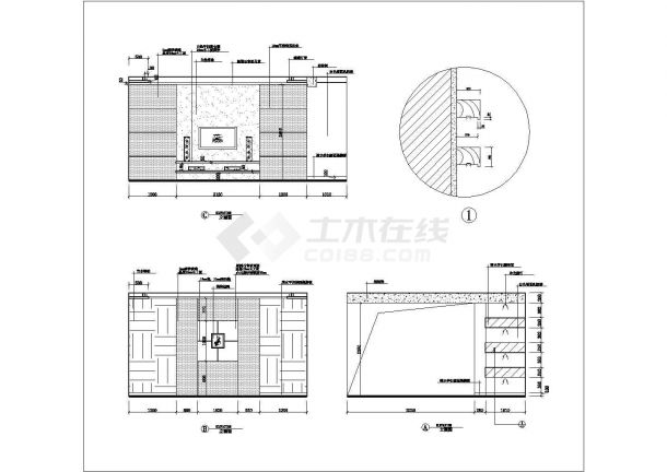 某城市室内装修设计图纸（共9张）-图一