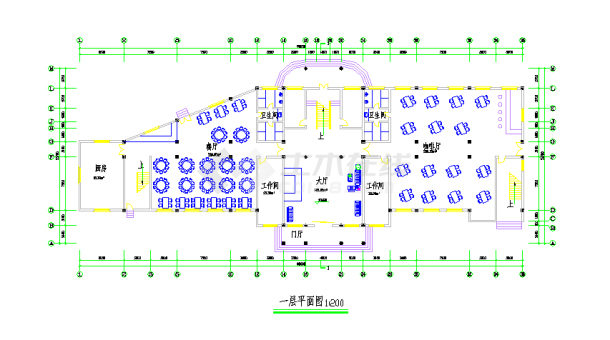 某渡假村综合楼欧式建筑设计方案图-图一