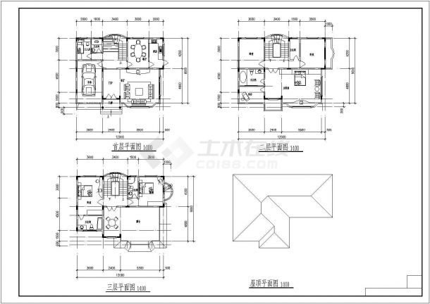 简约欧式风格三层小别墅建筑设计方案图-图二