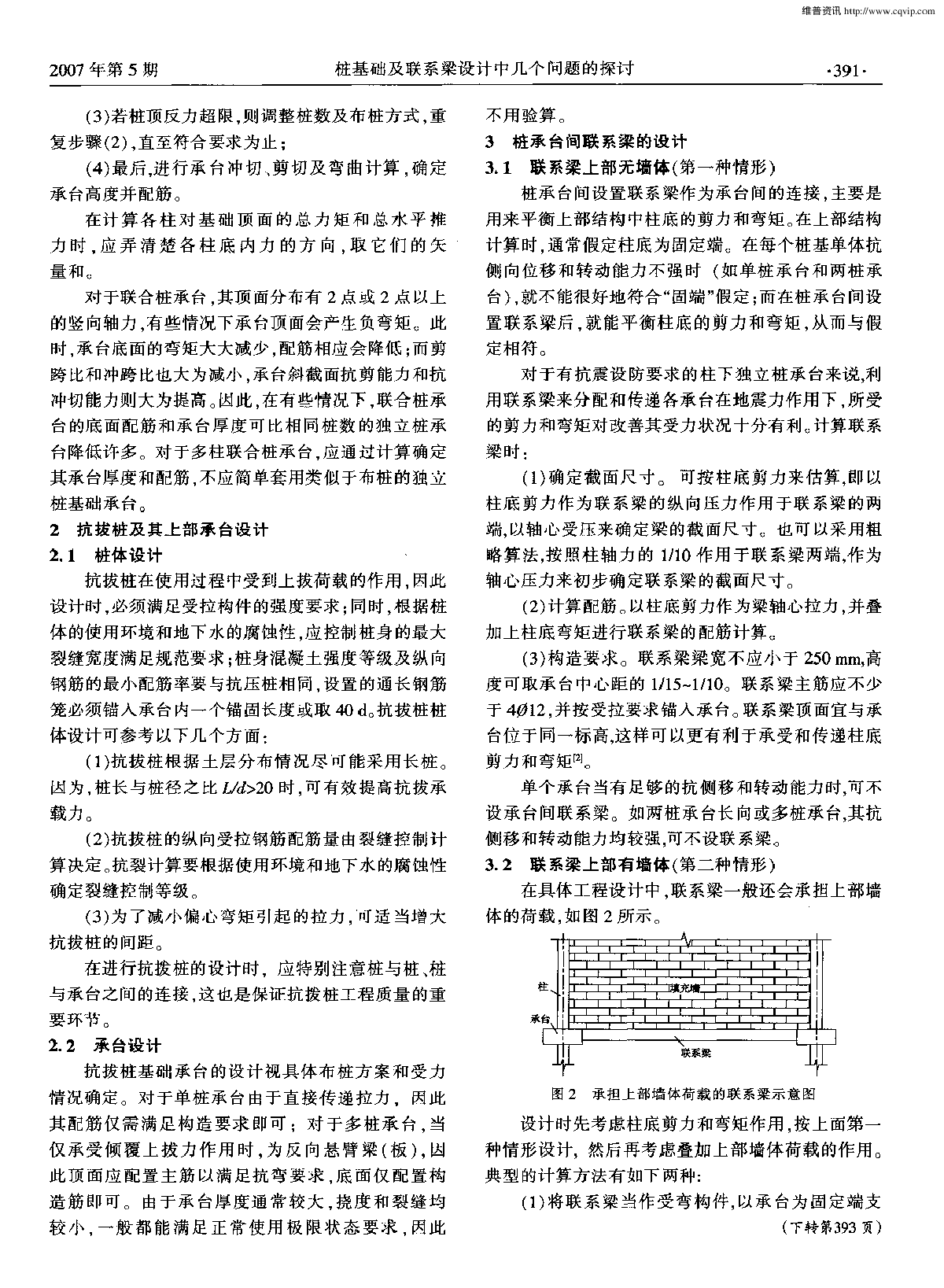 桩基础及联系梁设计中几个问题的探讨-图二