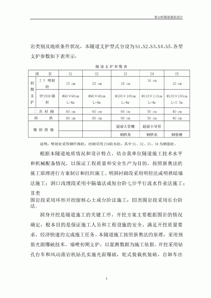 云南青山岭公路隧道施工组织设计方案-图二