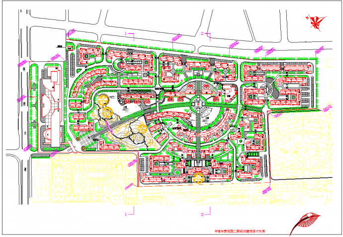 某地区大型小区详细规划设计方案图_图1