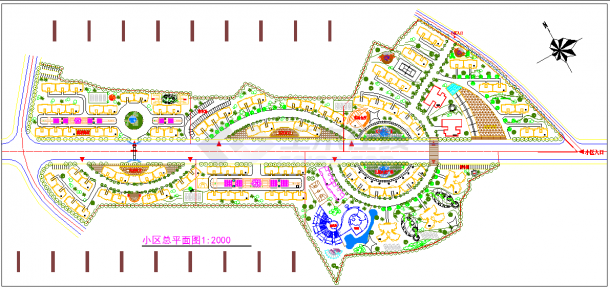 某地区大型小区总平面图规划图（全套）-图一