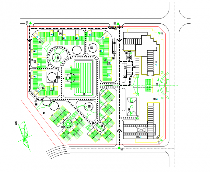 某地区大型小区建筑详细规划施工图_图1