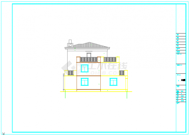 某3层独栋别墅设计施工图纸（共14张）-图一