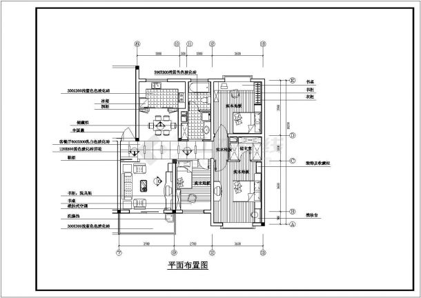 某地商业街105平方商品房装修设计图-图二