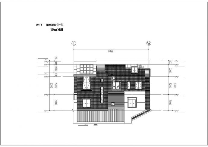 带地下室坡地二层半砖混农村房屋建筑设计图_图1
